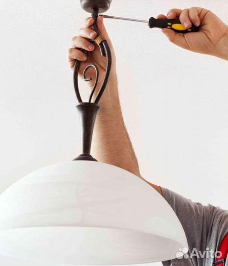 Установка, замена люстры