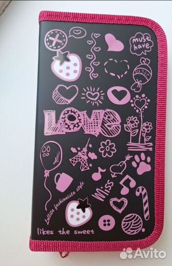 Пенал новый школьный для девочки