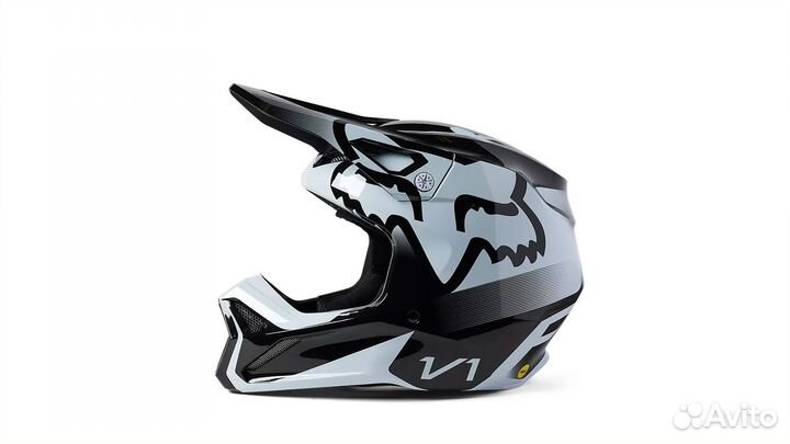 Мотошлем Fox V1 Leed Helmet Black/Whiteи2023