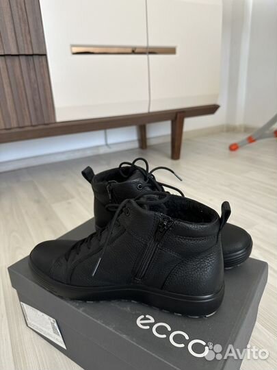 Зимние мужские полусапожки Ecco оригинал 100%