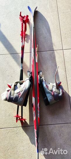Лыжи палки ботинки детские 130х90х31 размер