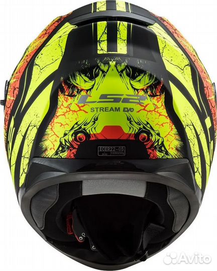 Мотошлем LS2 FF320 stream EVO throne black-yellow
