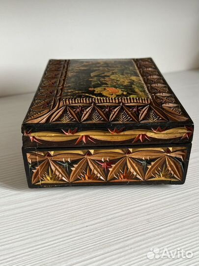Старинная шкатулка палех