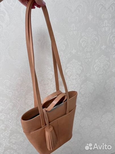 Cумка zara натуральная кожа