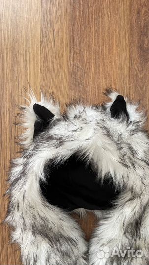 Шапка шарф волк