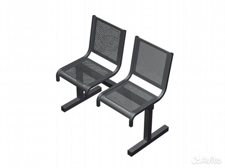 Секции стульев металлические перфорированные