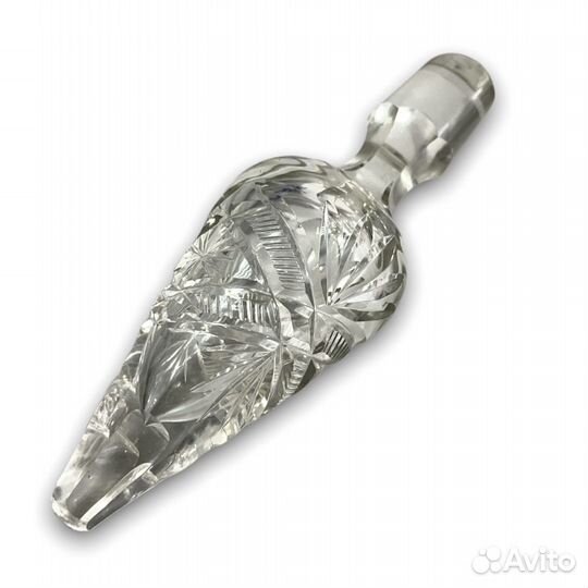 Графин Штоф хрусталь серебро, Ручная резка, 20век