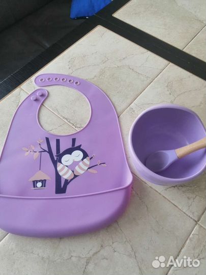 Силиконовая детская посуда