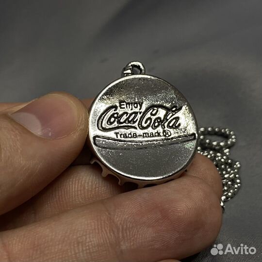 Серебряная подвеска Coca-cola