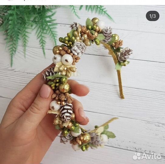 Новогодние Ободоки ушки мышки снежинка звездочка