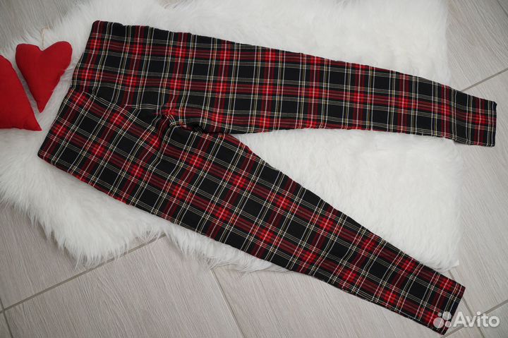 Брюки клетка zara маркировка S
