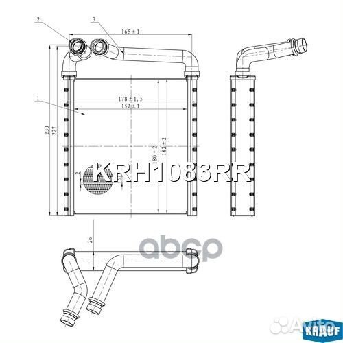 Радиатор отопителя volkswagen passat B6 3C2, 3