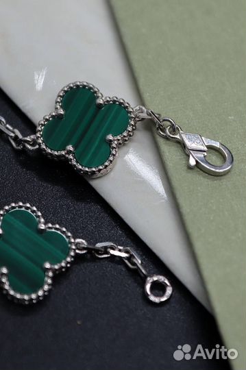 Колье, серьги, браслет в стиле Van Cleef