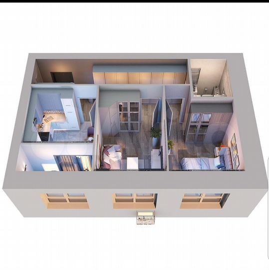 2-к. квартира, 48,9 м², 3/8 эт.