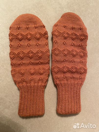 Варежки зимние женские, двойные