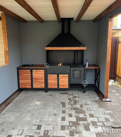 Мангальный комплекс, мангал, казан, печь