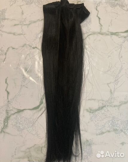 Волосы на заколках натуральные