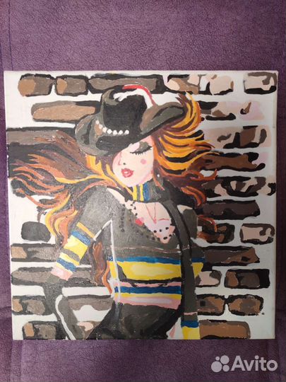 Картина по номерам раскрашенная