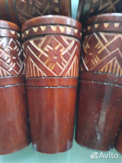 Деревянный графин со стаканчиками СССР