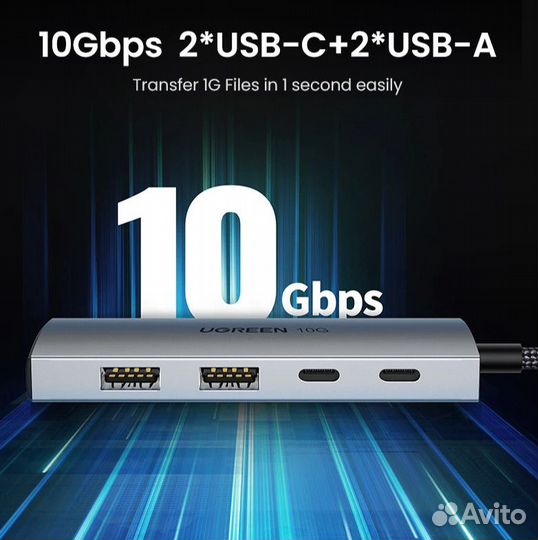 USB hub (хаб, свич, switch), Ugreen 4 порта USB3.2