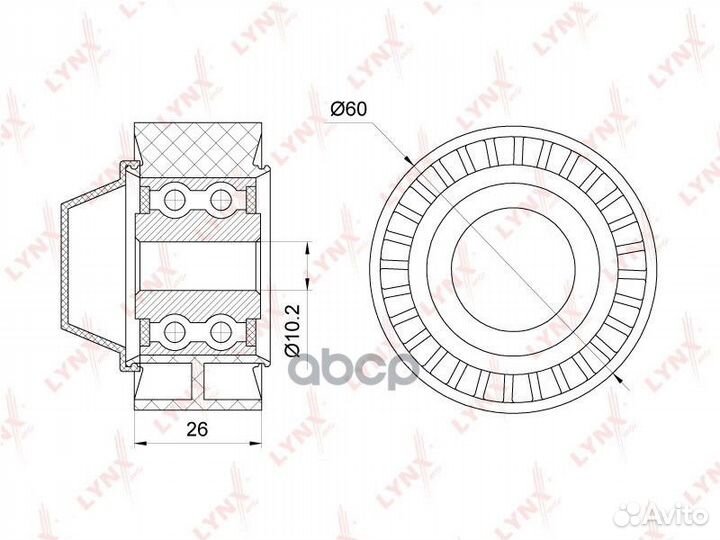 Ролик поликлинового ремня направляющий PB-7119