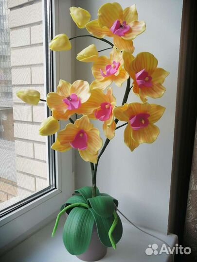 Цветок орхидея светильник