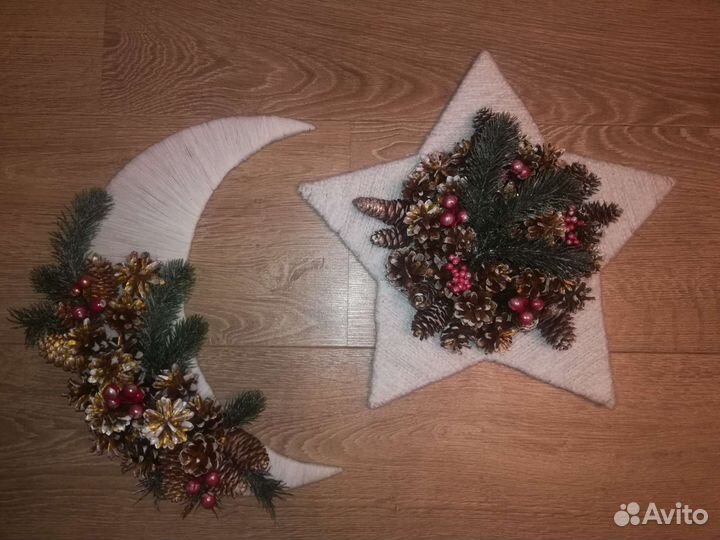 Новогодний декор из 3-х элементов