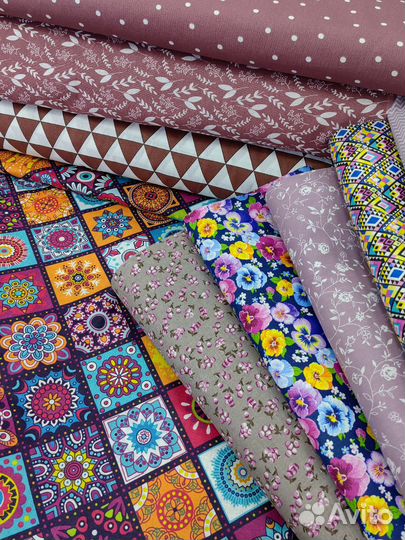 Ткань для пэчворк и рукоделия мелкий рисунок