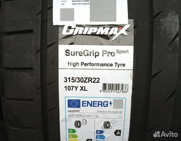 Gripmax SureGrip Pro Sport 275/35 R22 и 315/30 R22 107Y