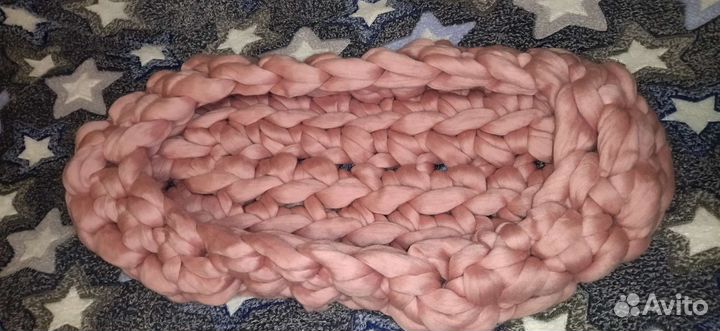 Кокон-гнездышко розовый для новорожденного