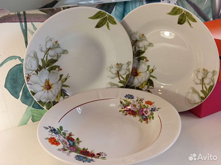 Больш Стаканы бакалы Икея креманки тарелк Франция