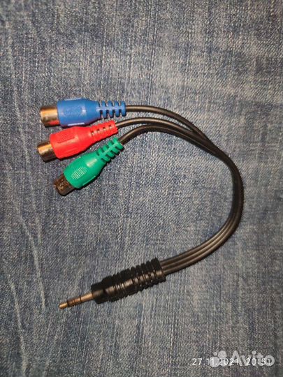 Audio Jack 3.5 male 2RCA female 20 см