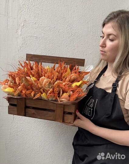 Мужской букет из раков подарок мужу