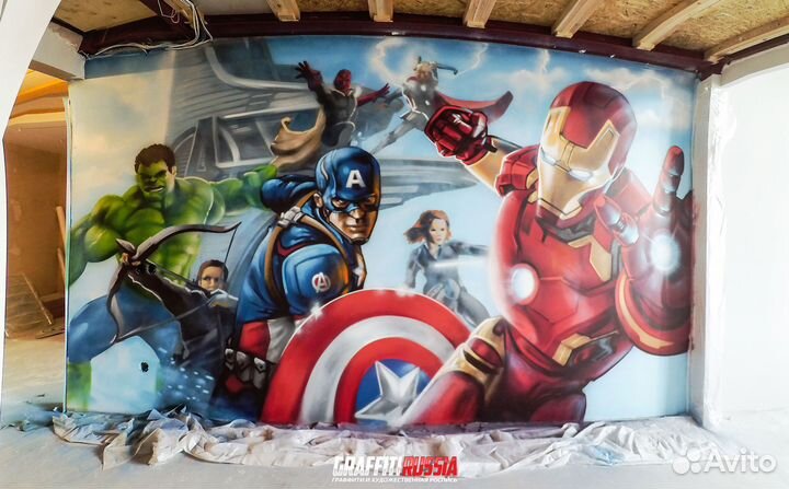 Роспись в интерьере / граффити на зданиях