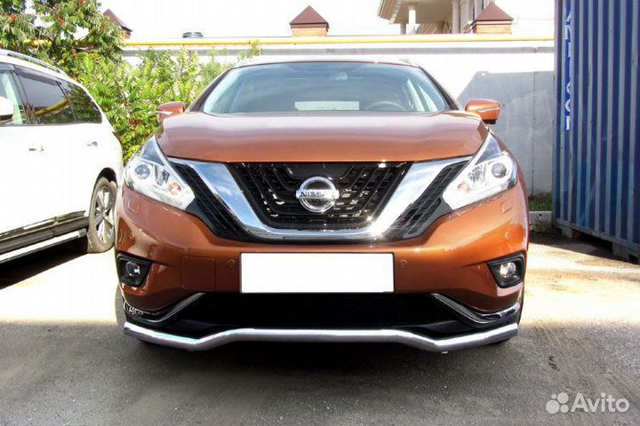 Защита переднего бампера Nissan murano (2016)