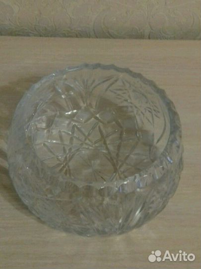 Салатница хрустальная глубокая