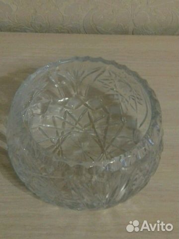 Салатница хрустальная глубокая