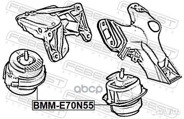 Опора двигателя L/R (Гидроопора) BMM-E70N55 Febest