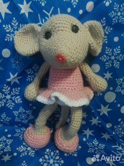 Мышка игрушка вязаная ручной работы