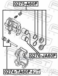 0274-TA60F-KIT рем. к-кт направл. суппорта торм