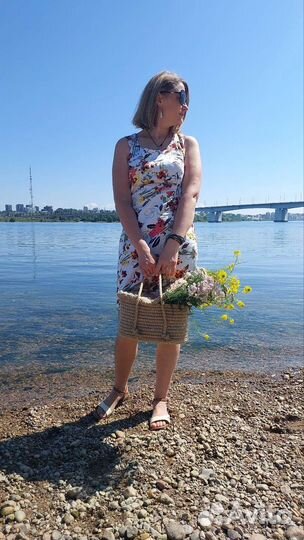 Корзинка для пикника из джута