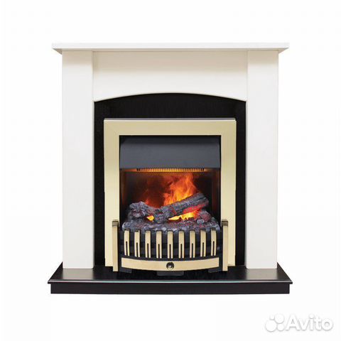 Каминокомплект Baltimore - Слоновая кость, черный