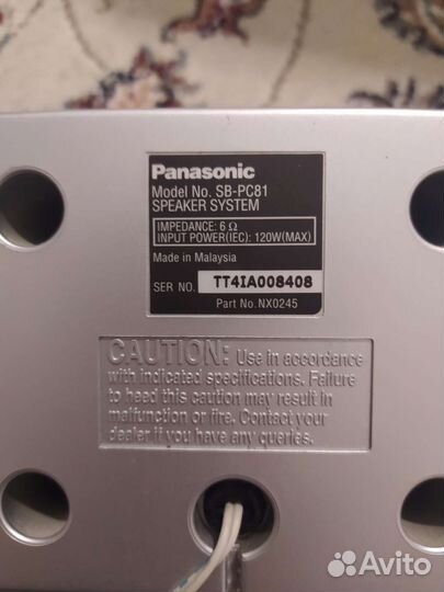 Акустика колонки panasonic