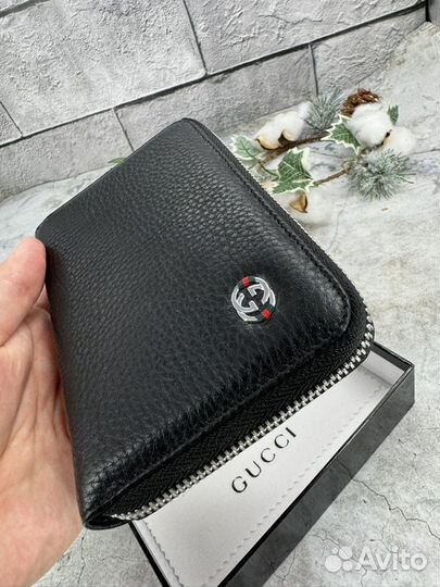 Мужское кожаное портмоне gucci