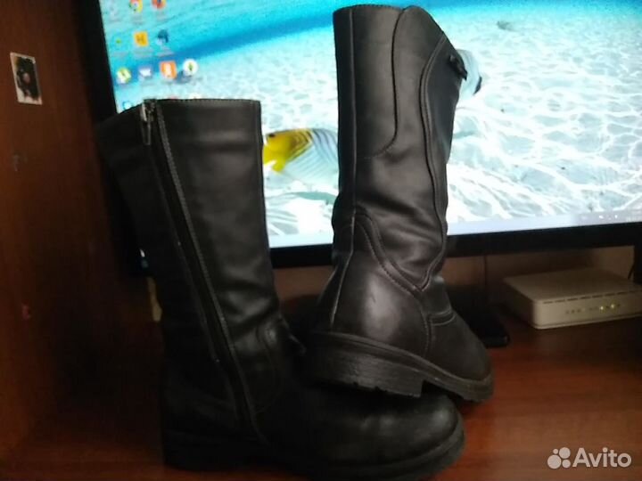 Сапоги зимние натуральный мех Юничел на девочку