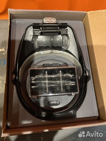 Лупа-очки налобная бинокулярная MG81001-A, 1,2x/1