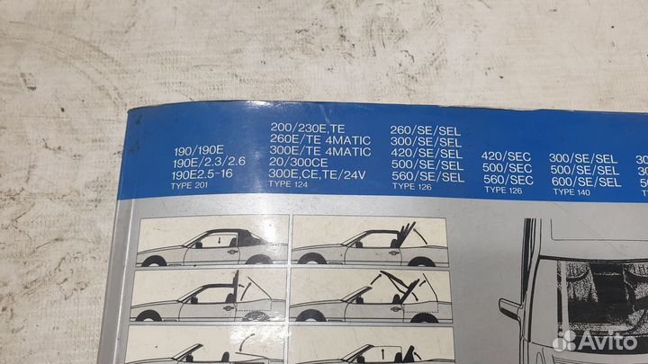 Оригинальная книга(мануал) на Mercedes W201 W126