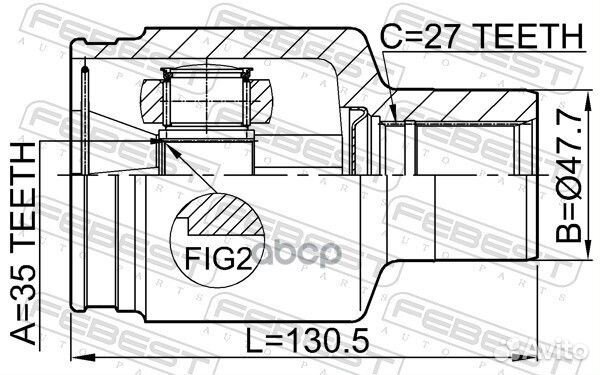 Шрус внутренний 35X47.7X27 1411MUS Febest