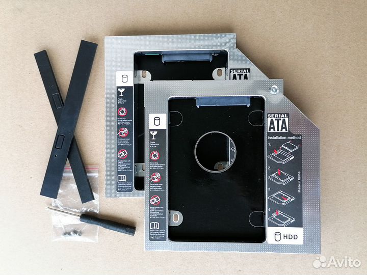 Cалазки 9.5 / 12.7 мм Адаптер в ноутбук Алюминий