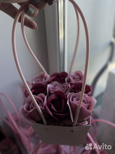 Букет из мыльных роз